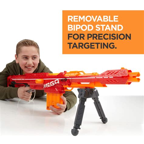 nerf sniper|Nerf Centurion Mega Toy Blaster with Folding Bipod, 6.